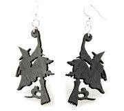 Witch On Broomstick Earrings 