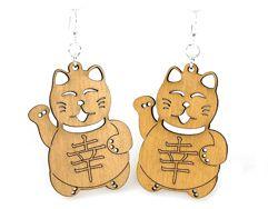 Lucky Cat Earrings 