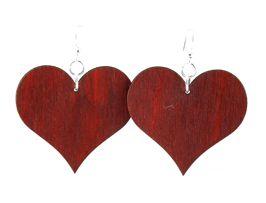 Large Solid Heart Earrings 