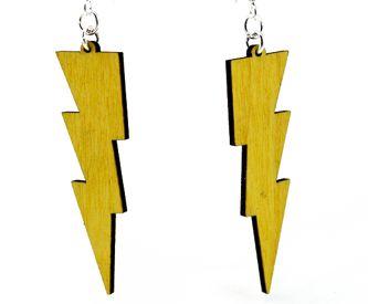 Wide Lightning Bolt Earrings 