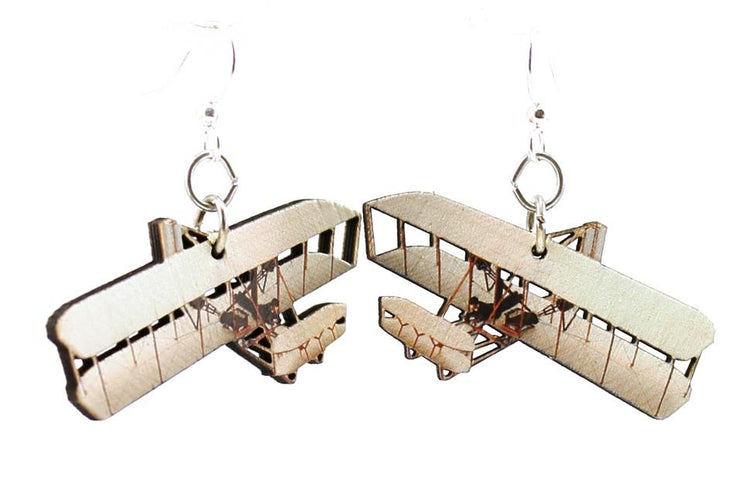 Wright Brothers Airplane Earrings 