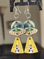 Alien Beam Me Up Earrings # 1745