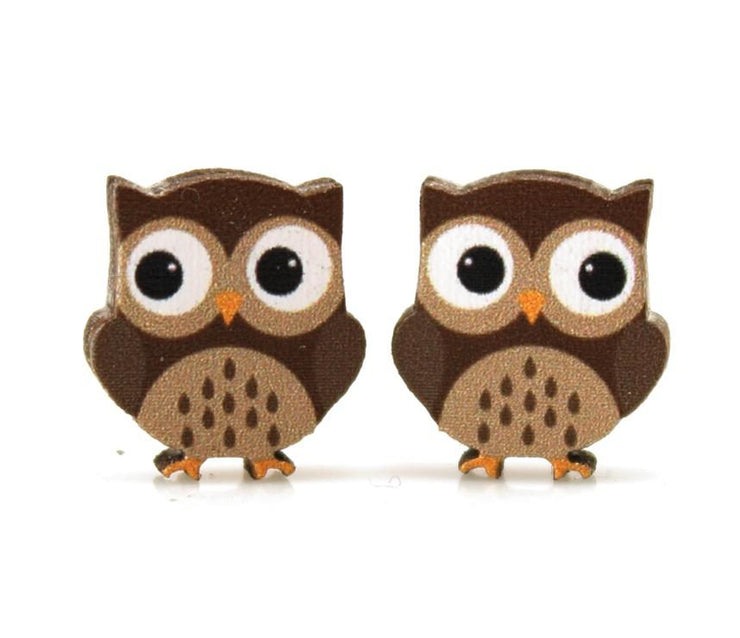 Owl Stud Earrings 