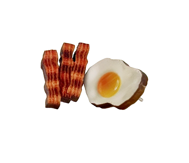 Bacon + Eggs Earrings