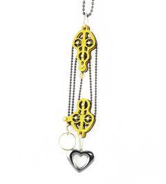 Block and Tackle Pulley Heart Necklace 7005D