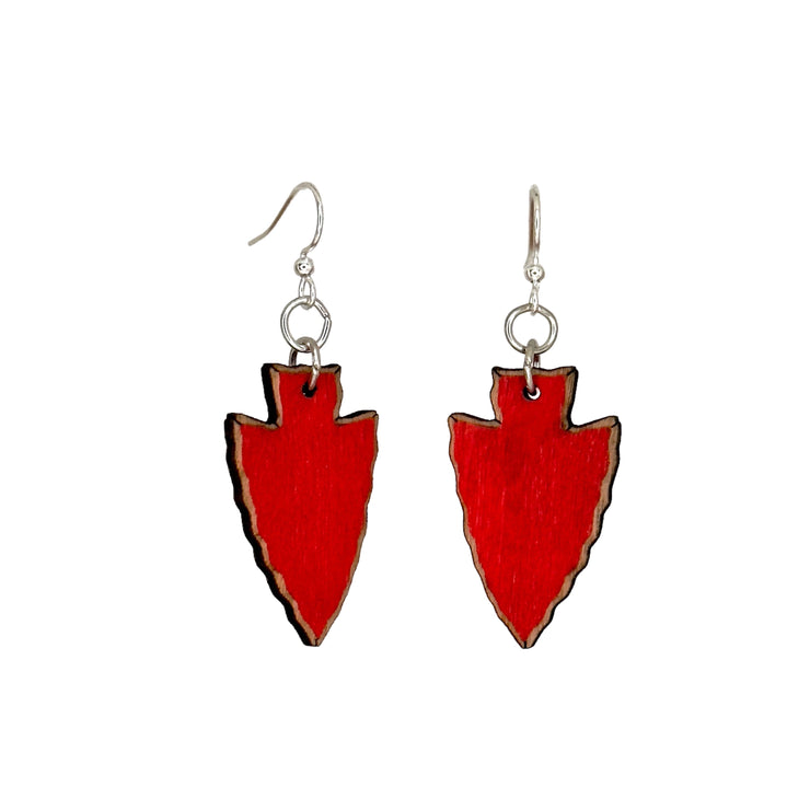 Red Arrow Head Earrings 